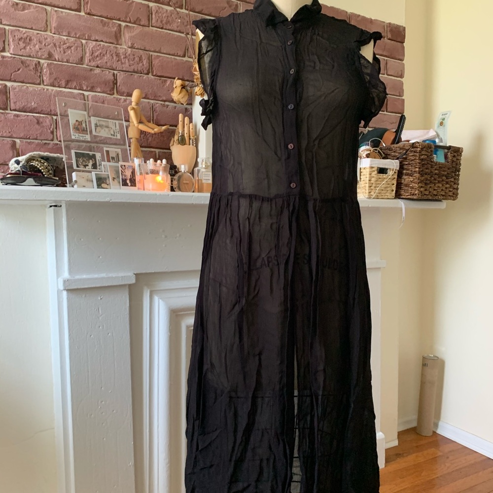 Black chiffon blouse